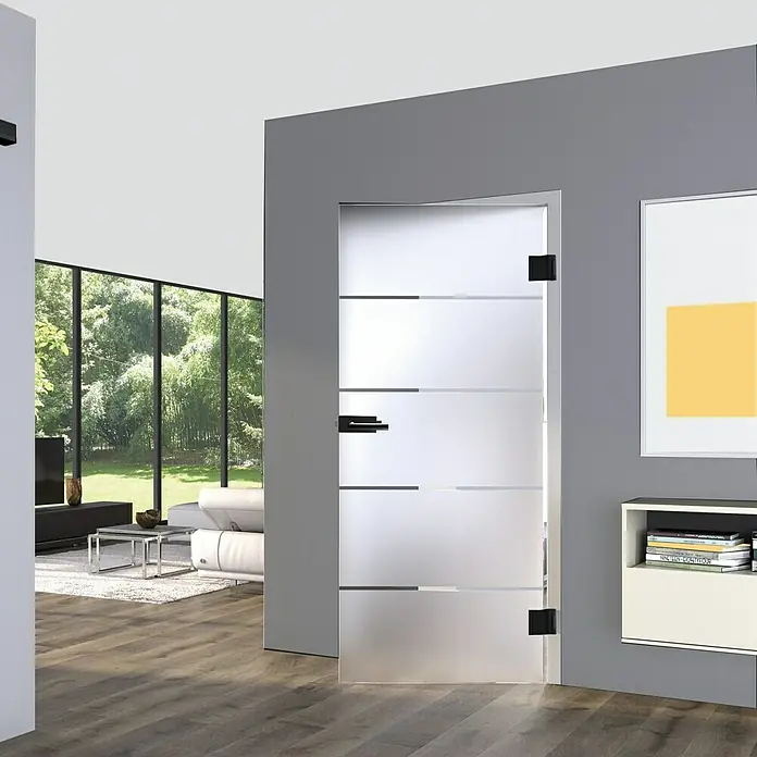 Diamond Doors Black Edition Okovi za staklena vrata - Crne boje, Okov za montažu: Ured 3-dij., Bez mogućnosti zaključavanja