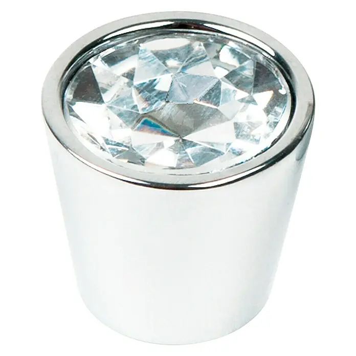 Nesu Pomo para muebles 567CR - Ø x Al: 20 x 18 mm, Vidrio, Cromado
