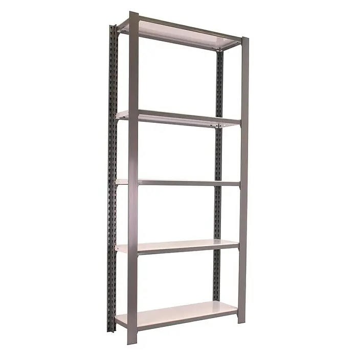 Simonrack Simonoffice Estantería para archivadores Offliclick Metal Inicial - L x An x Al: 30 x 90 x 210 cm, Capacidad de carga: 200 kg/balda, Número de baldas: 5 ud., Gris/Blanco