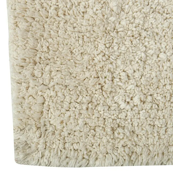 MSV Alfombra para baño - 45 x 70 cm, Beige, 100% algodón