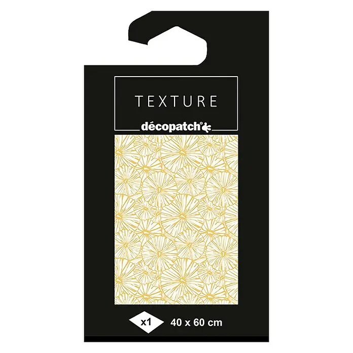 Décopatch Papel decorativo N790 - Blanco/Amarillo, 1 ud., 60 x 40 cm