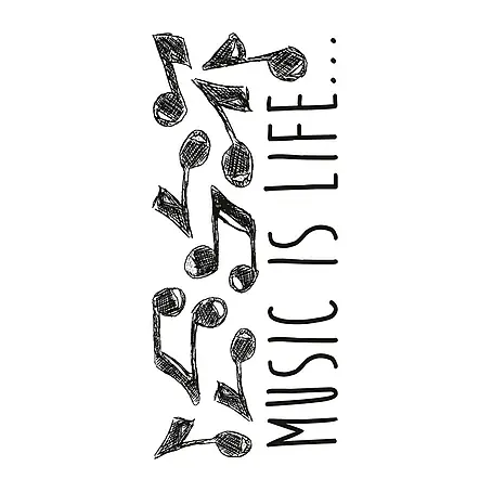 Adhesivos decorativos Music is life
