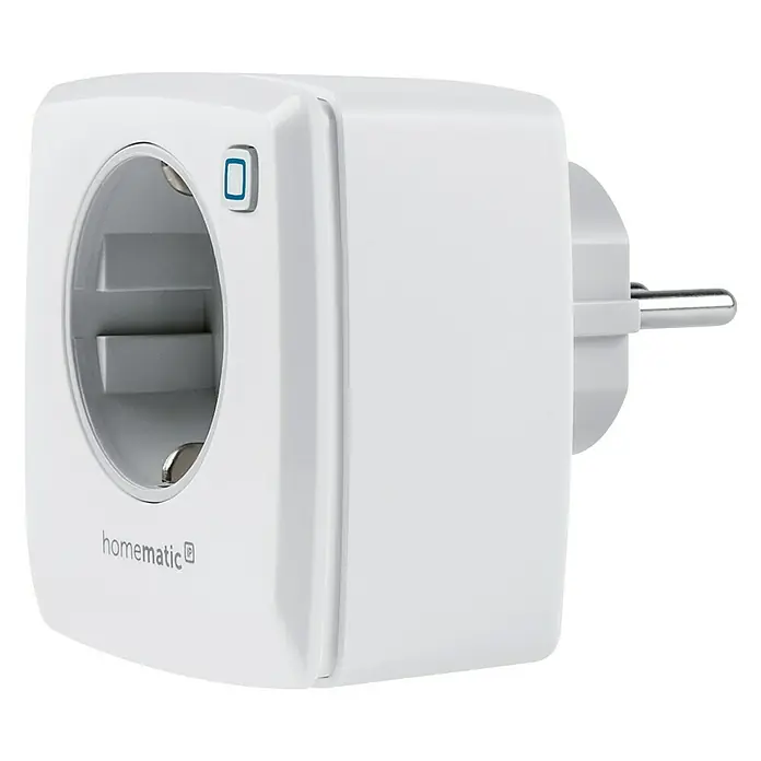 Homematic IP Funksteckdose Phasenabschnittdimmer - Weiß, 230 V/50 Hz - Linke Seitenansicht