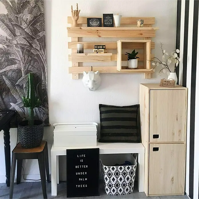 Astigarraga Estante modular - L x An x Al: 22,5 x 30 x 30 cm, Madera de pino