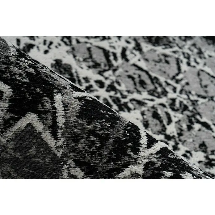 Kayoom Kurzflorteppich Iglesia - Grau, 290 x 200 cm, 100 % Polyester - Detailaufnahme