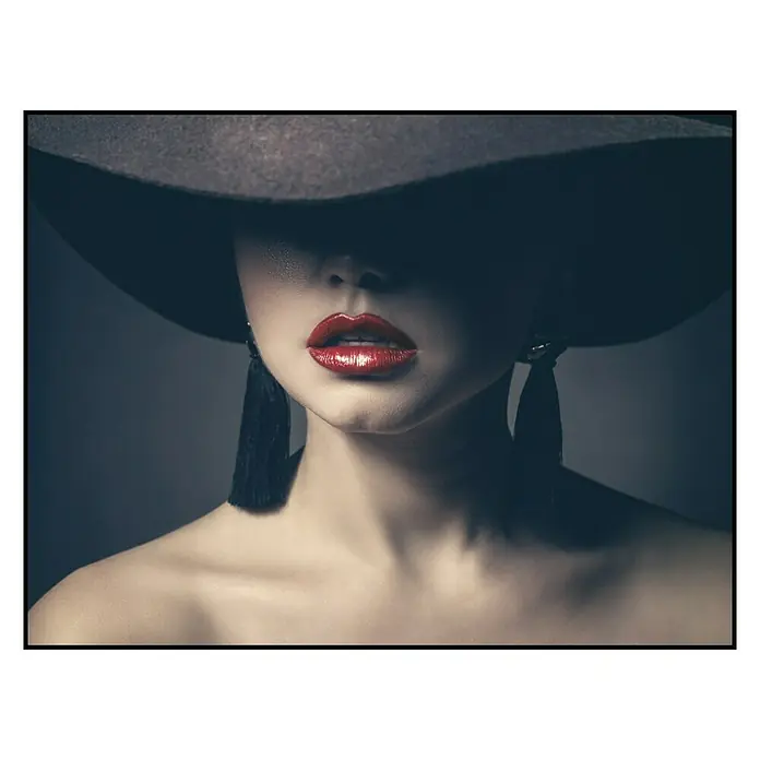 Cuadro de vidrio Red lips - Red Lips, An x Al: 40 x 30 cm