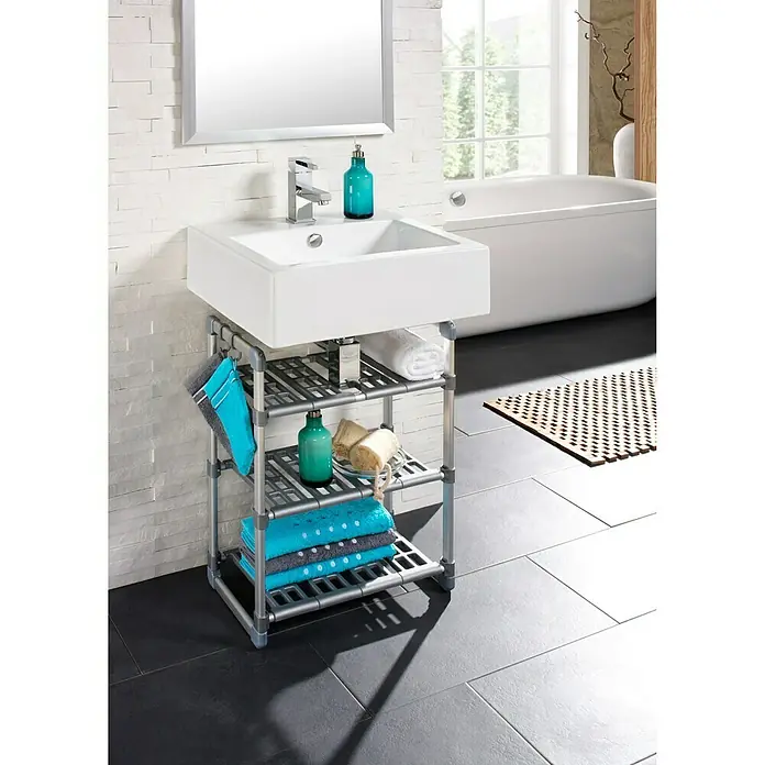 Ruco Badregal Trend - L x B x H: 48 x 28 x 65 cm, Anzahl Böden: 3 Stk. - Anwendungsbeispiel
