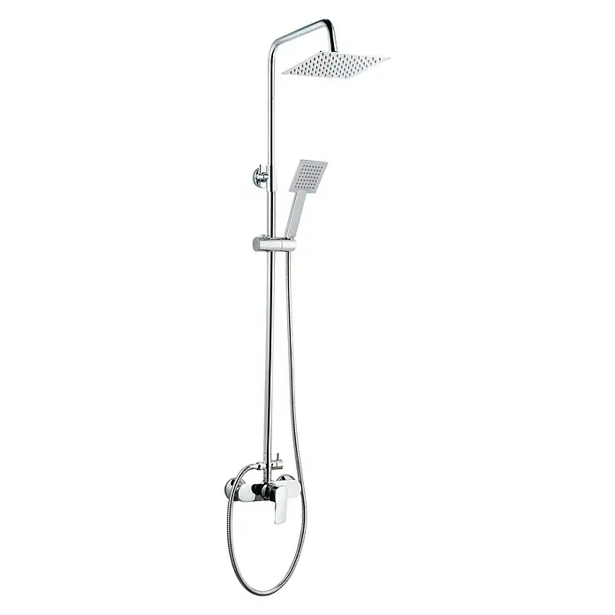 Sistema de ducha Grey - Con grifo monomando, Número de tipos de chorro: 1 ud., Cromo