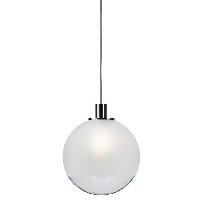 Paulmann URail 2Easy Lampenschirm Alari - Ø x H: 30 x 30 cm, Transparent/Satin, Glas, Rund - Vorderansicht