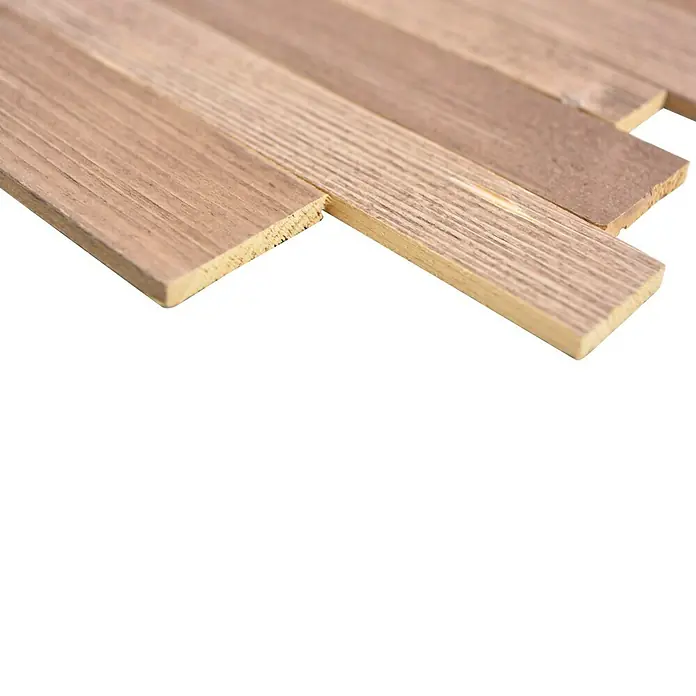 Selbstklebemosaik Woodland SWM PW1 - 30 x 30 cm, Holz, Braun/Beige - Detailaufnahme