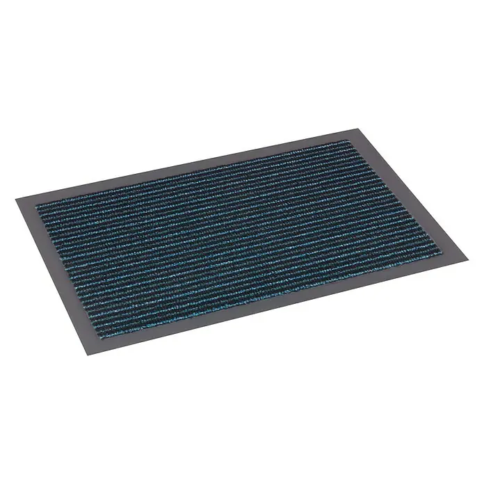 Astra Fußmatte Jade - Streifen, Schwarz/Blau, 60 x 40 cm, 100 % Polypropylen