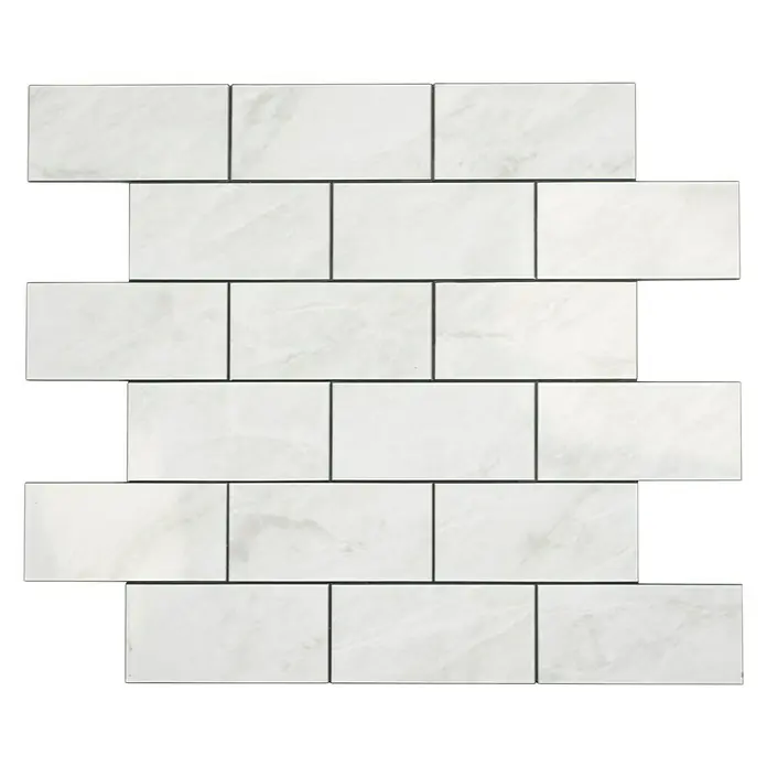 Selbstklebemosaik SAM 4SW11CLG - 29,5 x 29 cm, Metall, Weiß - Vorderansicht