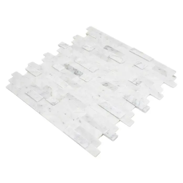 Selbstklebemosaik SAM 4NM22 - 30 x 27,5 cm, Naturstein, Weiß - Ansicht von oben