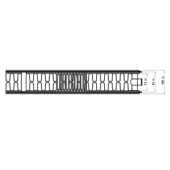 Universal-Planheizkörper - B x H: 60 x 60 cm, 6-fach, Typ: DK-22, 1.031 W