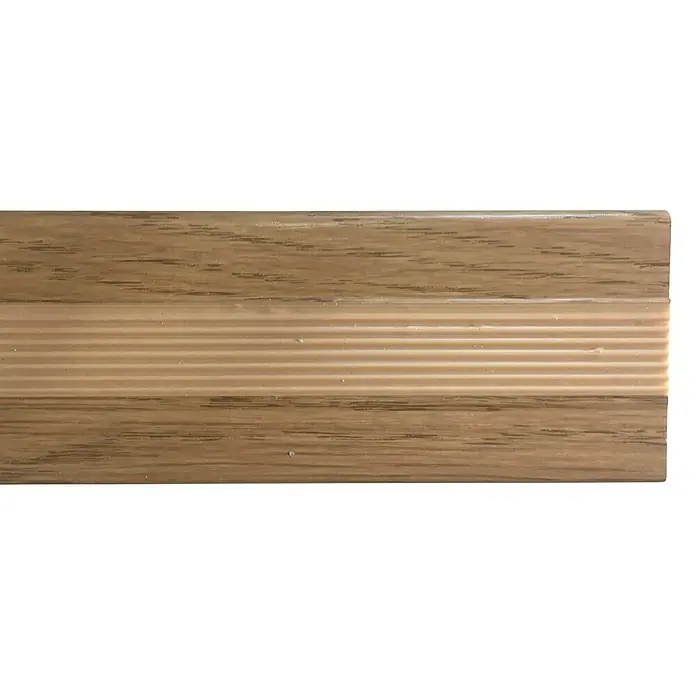 Rufete Perfil de escalón adhesivo - 1 m x 50 mm x 35 mm, PVC, Decorativa