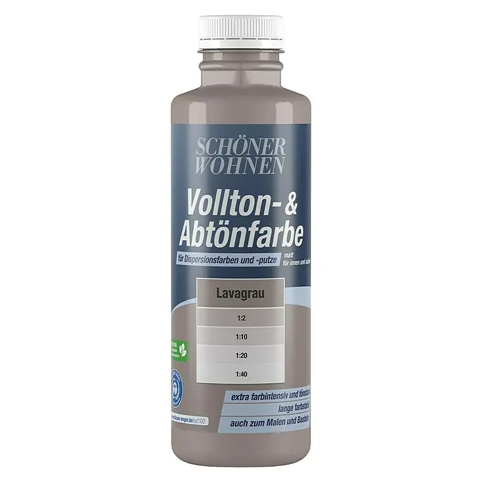 SCHÖNER WOHNEN-Farbe Vollton- & Abtönfarbe - Lavagrau, 500 ml, Matt - Vorderansicht
