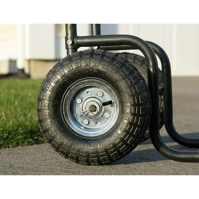 ShelterLogic Kaminholzwagen - 34,3 x 61 x 106,7 cm, Schwarz, Stahl - Detailaufnahme