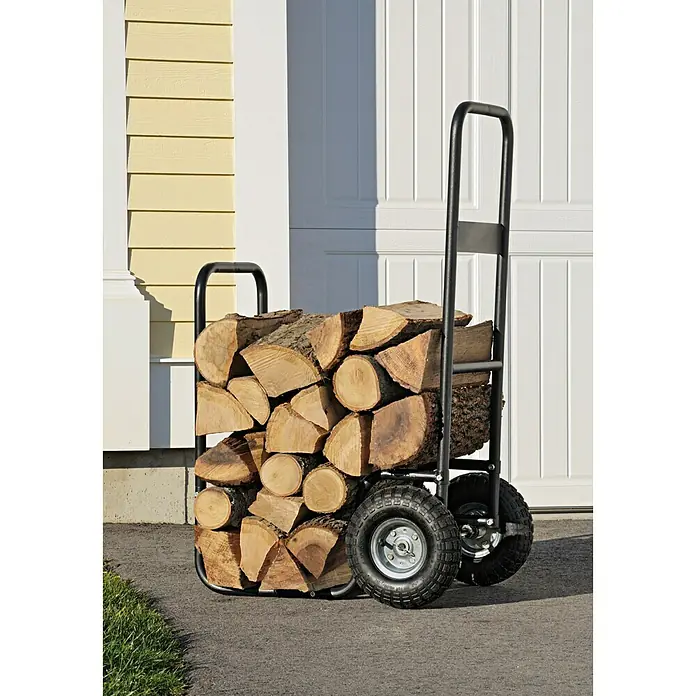 ShelterLogic Kaminholzwagen - 34,3 x 61 x 106,7 cm, Schwarz, Stahl - Stimmungsaufnahme
