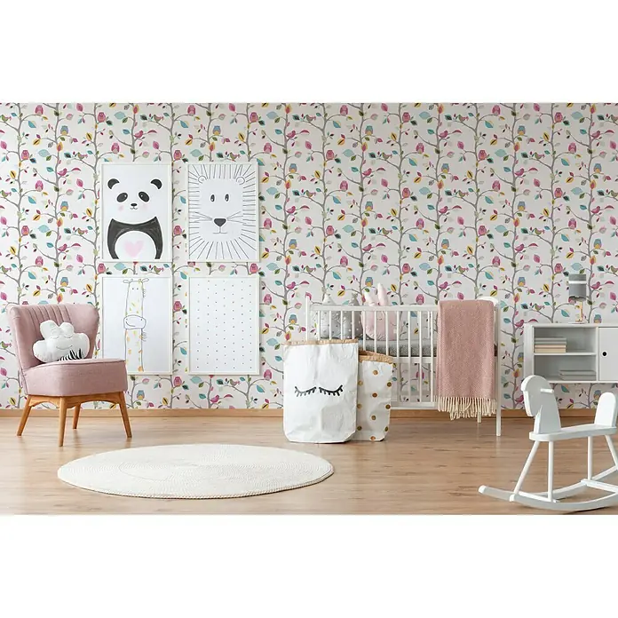 AS Creation Boys And Girls 6 Papiertapete Eule - Rosa, Motiv, 10,05 x 0,53 m - Stimmungsaufnahme