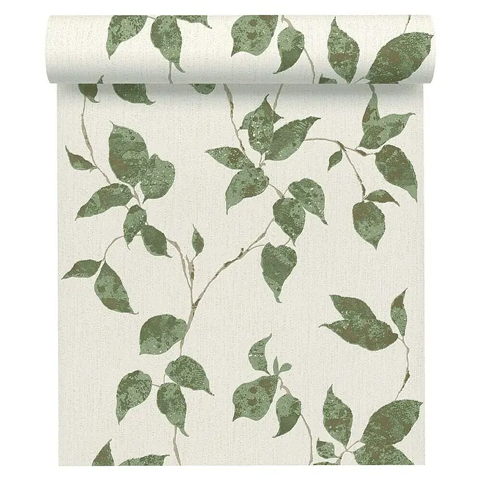 AS Creation Flavour Vliestapete Blumenranke - Grün, Floral, 10,05 x 0,53 m - Vorderansicht