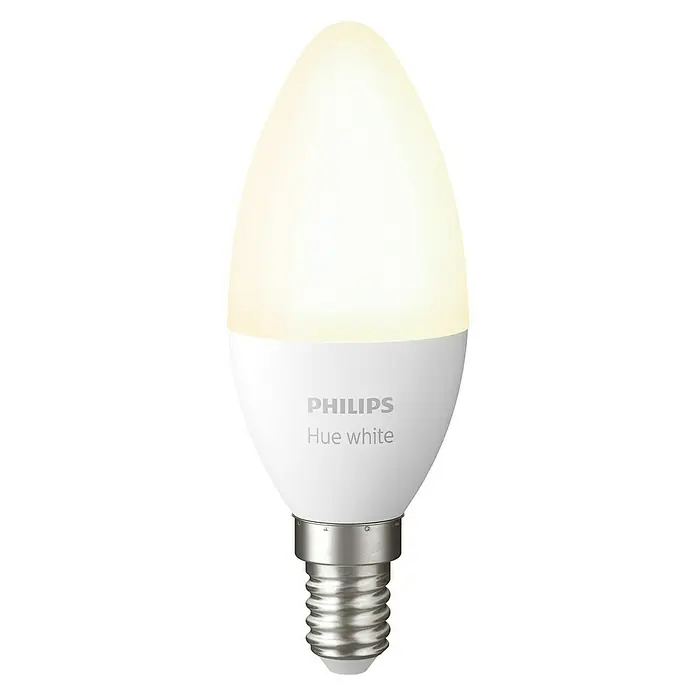 Philips Hue LED žarulja White Ambiance - E14, 5,5 W, Topla bijela, Može se prigušiti, 1 kom - Pogled sprijeda