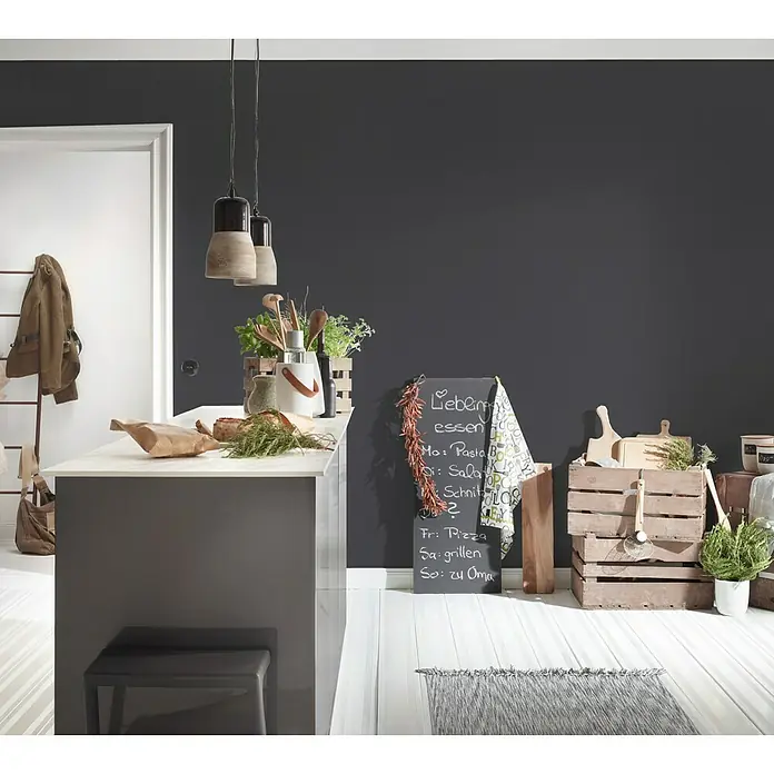 AS Creation Vliestapete Life 2 - Schwarz/Metallic, Uni, 10,05 x 0,53 m - Stimmungsaufnahme