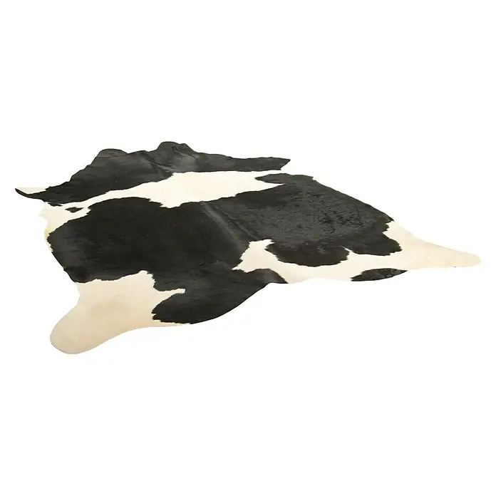 Esbeco Deko-Kuhfell - Schwarz/Weiß, 100 % Echtfell, Fläche ca.: 3 m² - 4 m² - Linke Seitenansicht