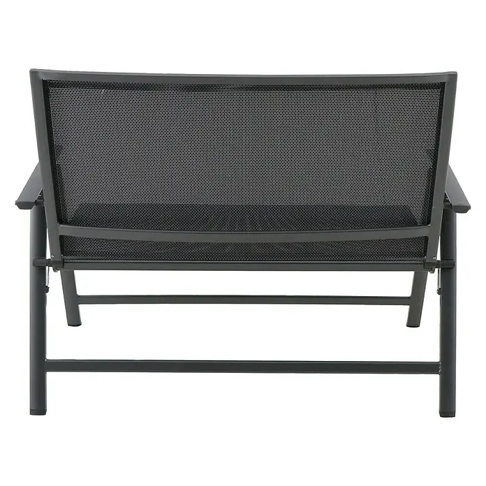 Sunfun Maja Gartenbank - B x T x H: 119 x 67 x 96 cm, Anthrazit, Klappbar