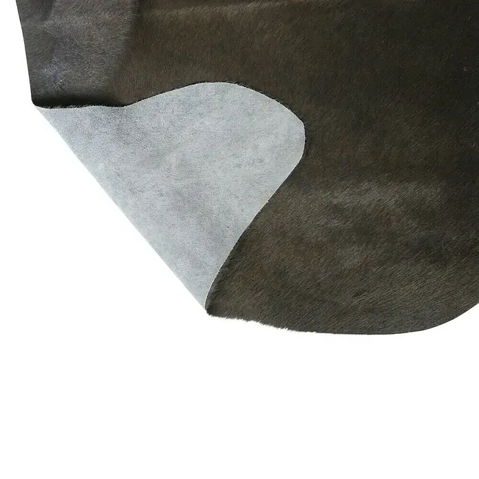 Esbeco Deko-Kuhfell - Dunkelgrau, 100 % Echtfell, Fläche ca.: 3 m² - 4 m² - Detailaufnahme