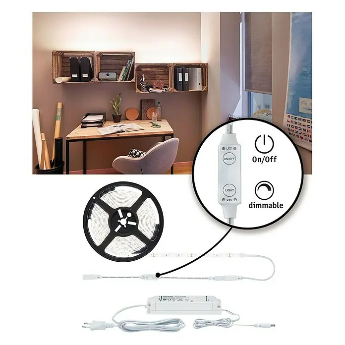 Paulmann LED-Band Power Strip - 5 m, Neutralweiß, 50 W