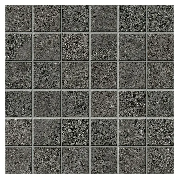 Atlas Concorde Mosaikfliese Island - 30 x 30 cm, Schwarz, Matt