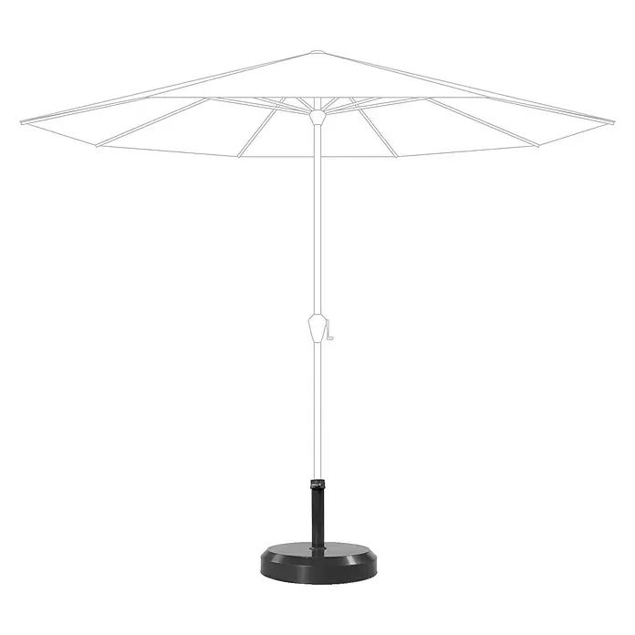 Doppler Betonschirmständer - Durchmesser: 44 cm, Für Rohrdurchmesser: 26 mm - 40 mm - Anwendungsbeispiel