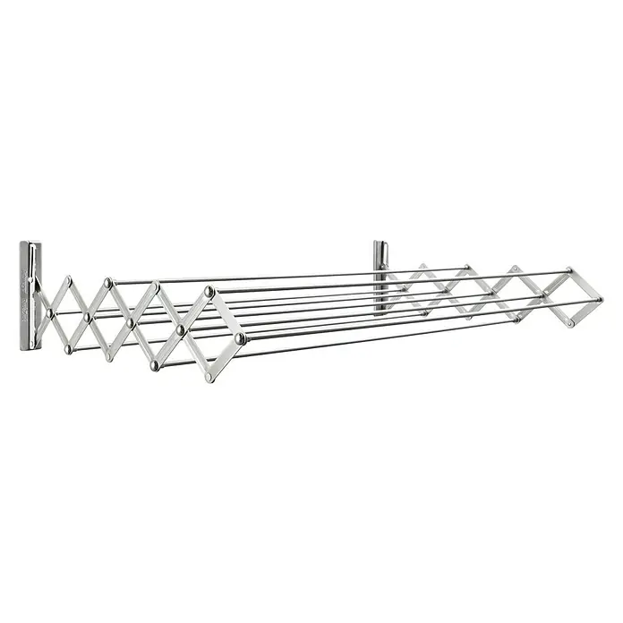 Juwel Wandwäschetrockner Ready - Länge Wäscheleine: 6,6 m, Silber, Breite: 100 cm - Linke Seitenansicht