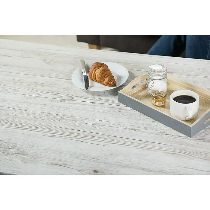 D-c-fix Holzoptikfolie - L x B: 200 x 67,5 cm, Holz, Hellgrau, Selbstklebend