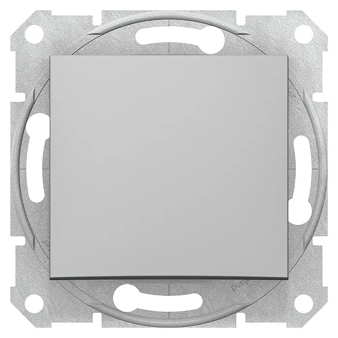 Schneider Electric Sedna Conmutador - Aluminio, Empotrado, IP20