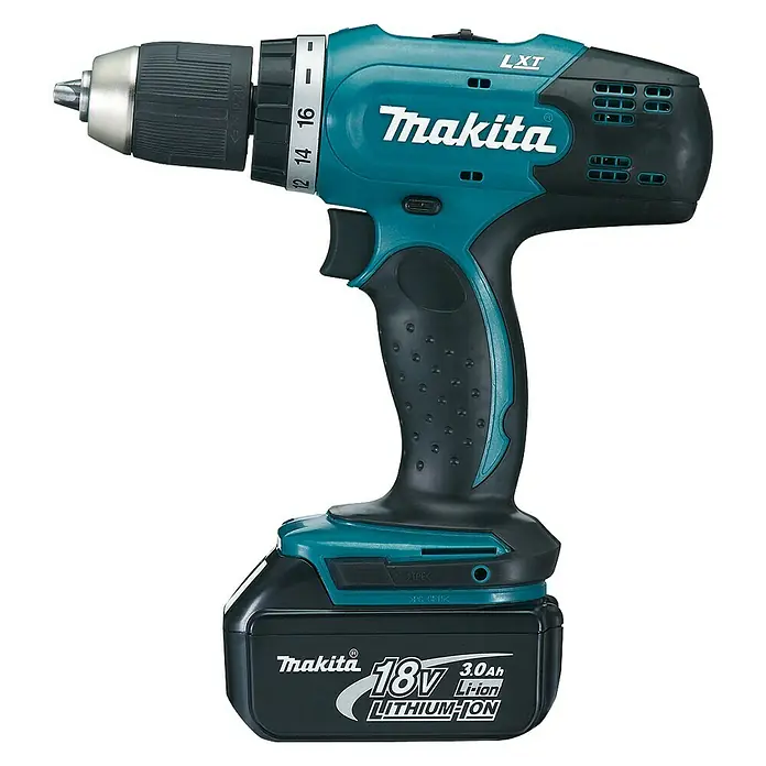 Makita Accuschroefboormachine DDF453RFE - 18 V, 2 accu's, 3 Ah, Onbelast toerental: 0 tpm - 1.300 tpm