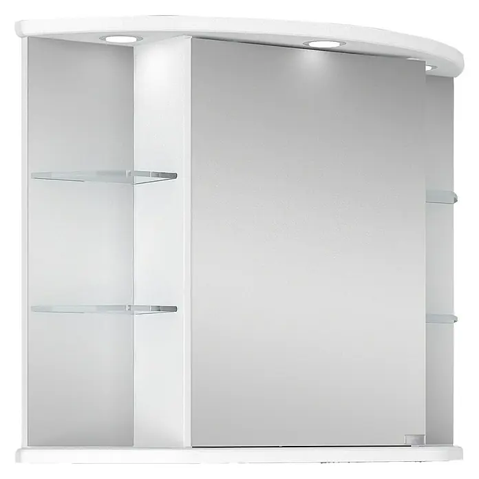 Riva LED-Spiegelschrank Corona - B x H: 81,8 x 64,8 cm, Mit Beleuchtung, Weiß - Vorderansicht