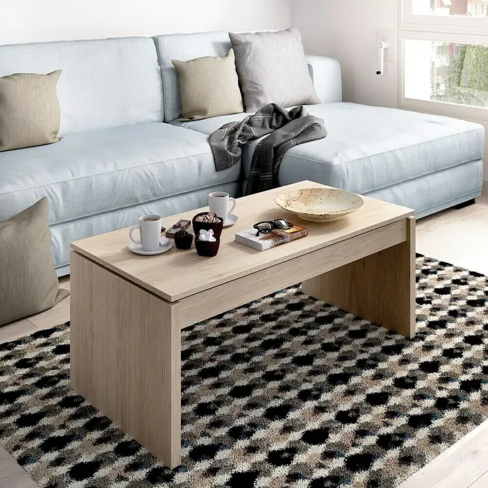 Mesa de centro Side - L x An x Al: 50 x 100 x 43 cm, Natural