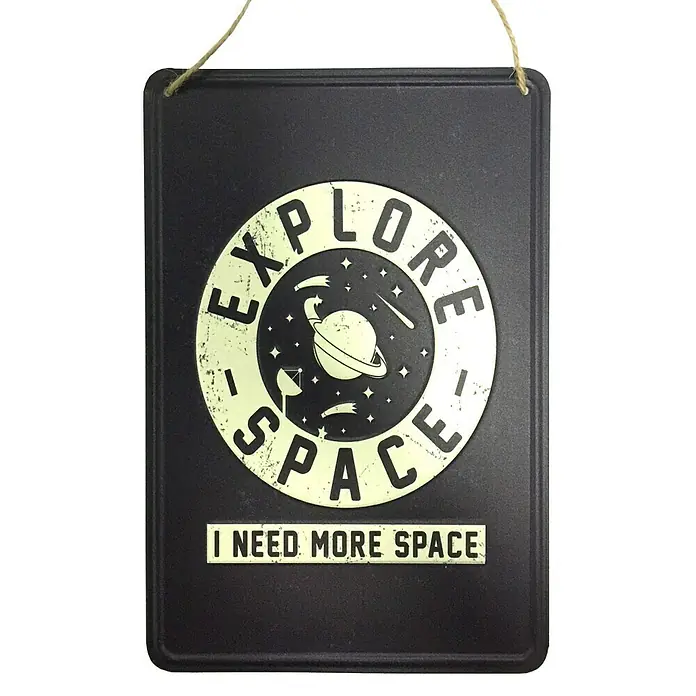 Placa metálica Vintage - Deportes, 20 x 30 cm