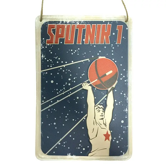 Placa metálica Vintage - Deportes, 20 x 30 cm