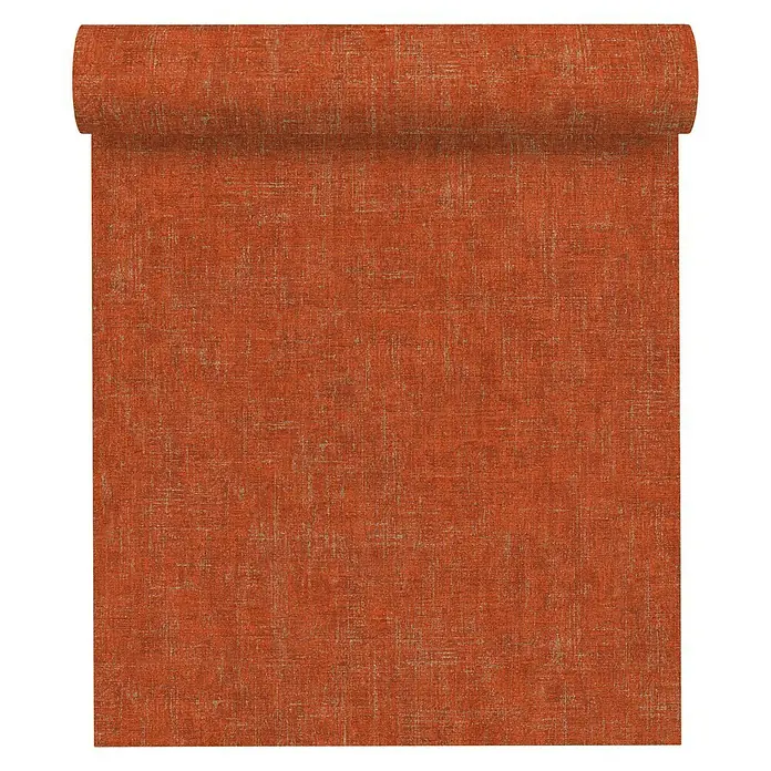 AS Creation Greenery Vliestapete Borneo - Rot, Uni, 10,05 x 0,53 m - Vorderansicht