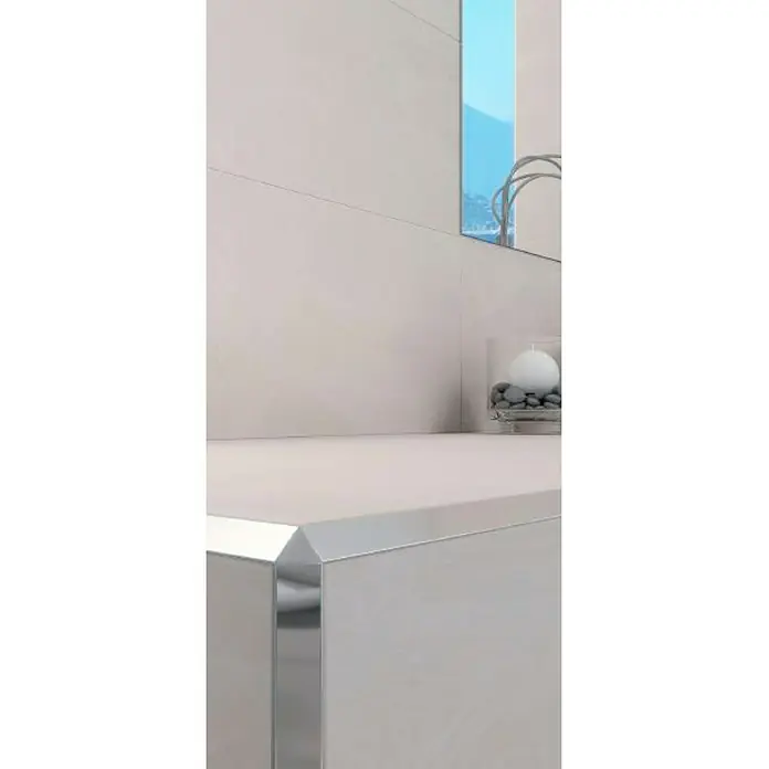 Cantonera Eurocanto 145A - 2,5 m x 10 mm x 10 mm, Plateado, Mate