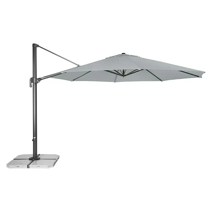 Derby Ravenna Pendelschirm Ravenna - Grau, Durchmesser: 392 cm - Vorderansicht