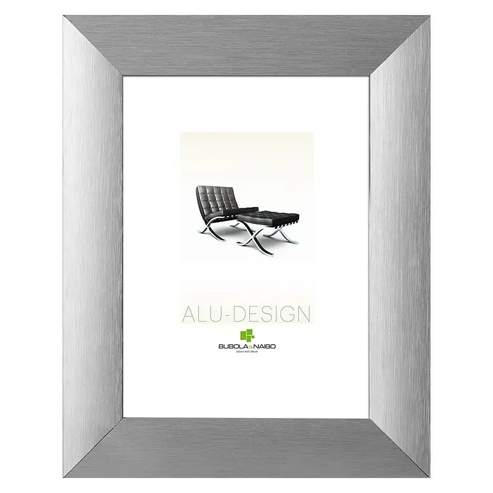 Bubola & Naibo Bilderrahmen Alu-Design II - Silber, 50 x 70 cm, Aluminium - Vorderansicht