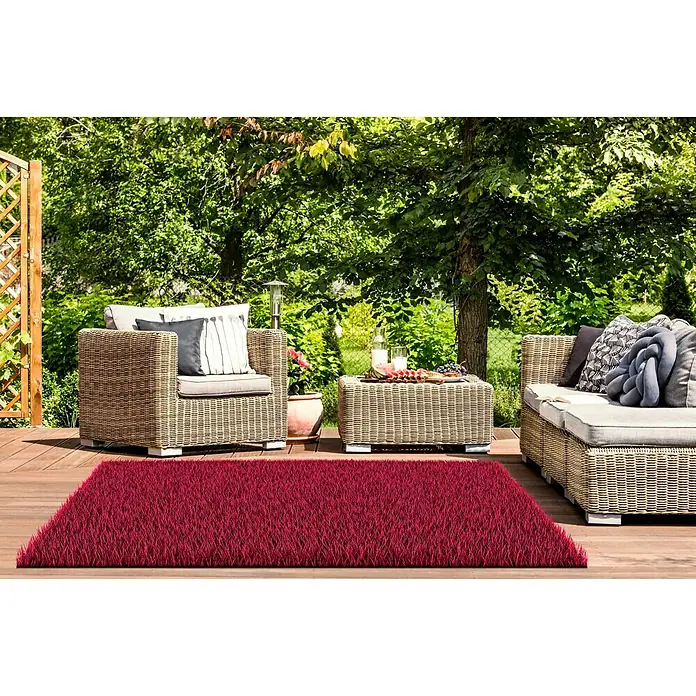 Classis Carpets Infinity Grass Rasenteppich World of Colors - 200 x 133 cm, Tango Red, Ohne Noppen - Anwendungsbeispiel