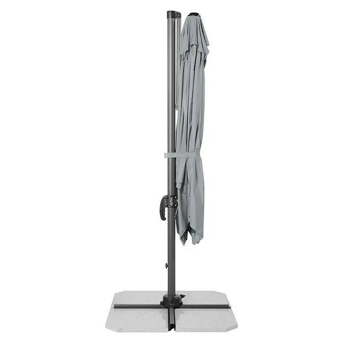 Derby Ravenna Pendelschirm AX - Hellgrau, L x B: 268 x 268 cm - Vorderansicht