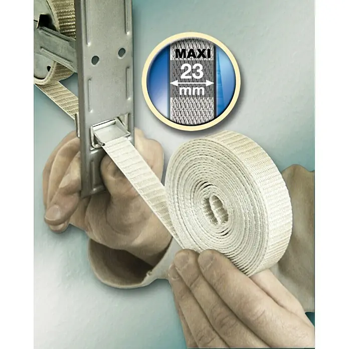 Schellenberg Rollladengurt - Beige, Länge: 4,5 m, Gurtbreite: 18 mm
