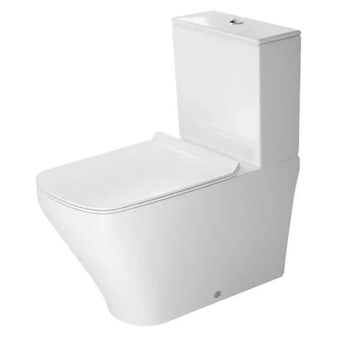Duravit DuraStyle Stand-WC-Kombination Typ 2 - Mit Spülrand, Ohne Spezialglasur, Spülform: Tief, WC Abgang: Waagerecht, Weiß - Vorderansicht