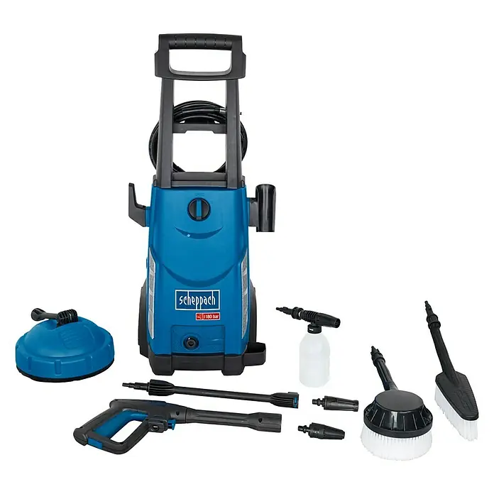 Scheppach Hochdruckreiniger HCE 2400 - Leistungsaufnahme: 2.400 W, Max. Druck: 180 bar, Fördermenge: 450 l/h