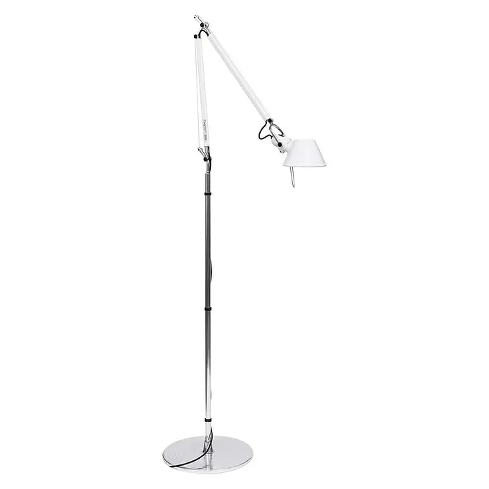 Artemide Stehleuchte Tolomeo Terra - Höhe: 226 m, Farbe Gehäuse: Silber, Weiß - Vorderansicht